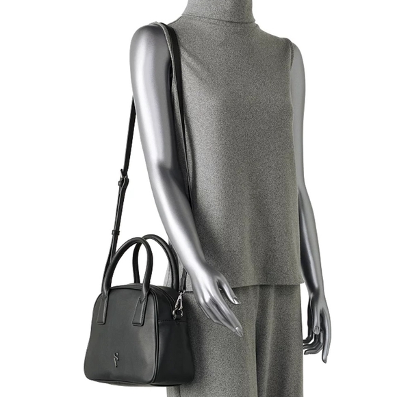 New Vera Wang Simply Vera Suni Geo Bowler Tote Black Top Handle Shoulder Bag - Picture 4 of 4